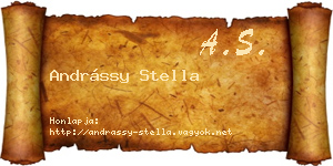 Andrássy Stella névjegykártya